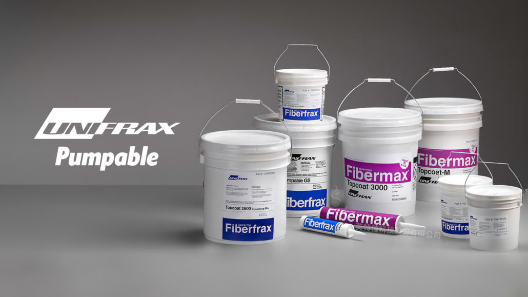 Fiberfrax® Pumpable-GS Fiber Pumpable Material can be used in an environment of 1260°C (2300°F). It is primarily applied in high-temperature areas and sealed regions of furnace walls, such as heating furnaces and cracking furnaces, for refractory lining repairs without the need for furnace shutdown.